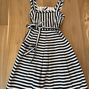 Anne Klein Black and White Striped Dress - Size 4